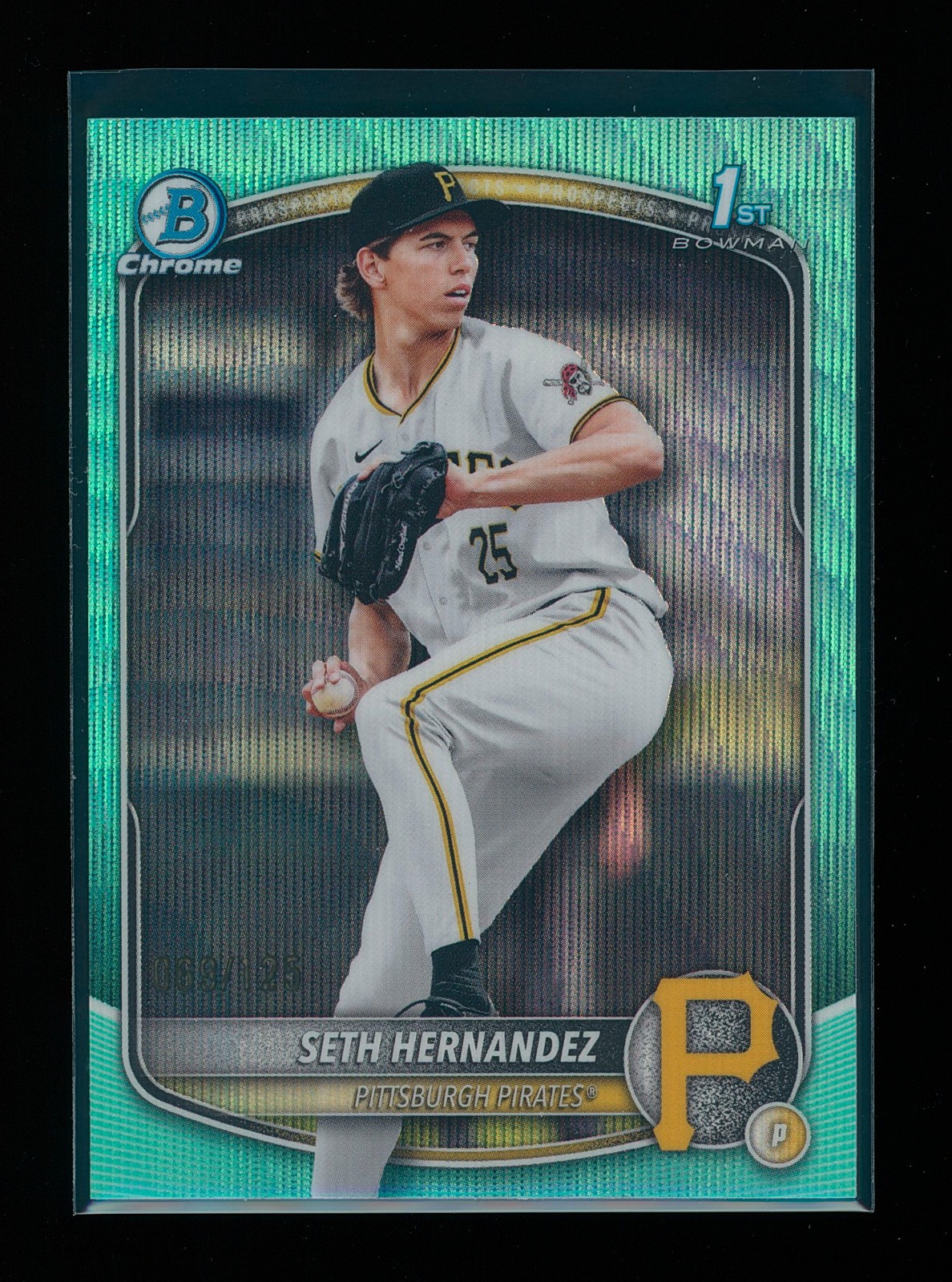 2025 Bowman Chrome Draft SETH HERNANDEZ 1st Bowman AQUA WAVE Refractor /125