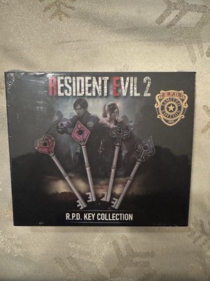 Resident Evil 2 Remake Biozahard Racoon RPD Set Key Collection 4 Limited