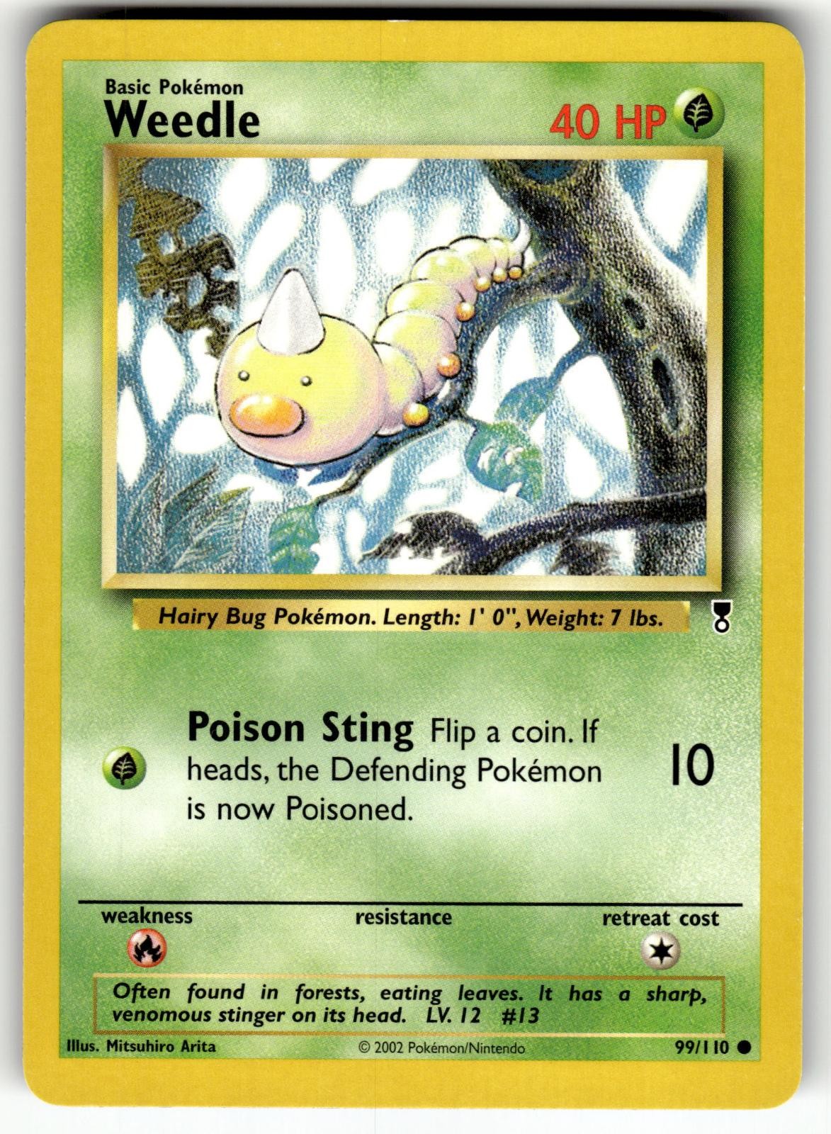 Weedle 99/110 Common Legendary Collection Pokemon Lightly Played