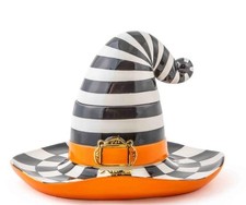 Mackenzie Childs Witch  s Hat Lidded Dish