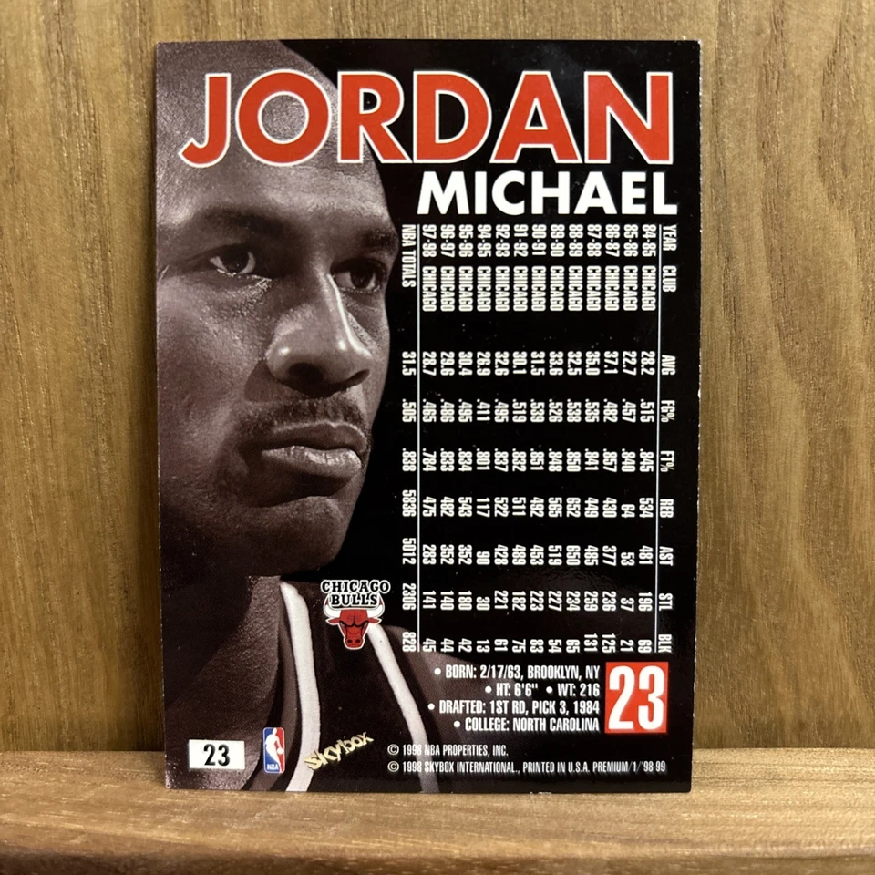 1998-99 Skybox Premium - Michael Jordan #23 Chicago Bulls NBA - Image 2 of 2