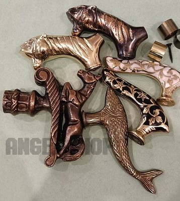 Menge 6 handgefertigte Designer Arbeit Kopf Griff Gehstock Stock Geschenk
