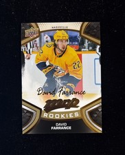 2021-22 Upper Deck MVP Rookie David Farrance #230 Gold Script (RC)