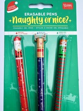 Limited Edition Legami Naughty or Nice Christmas Erasable Pens 2024