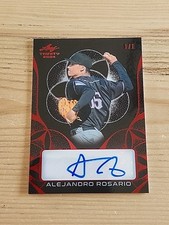 2024 LEAF TRINITY ALEJANDRO ROSARIO AUTO 1 OF 1  TEXAS RANGERS AUTOGRAPH 