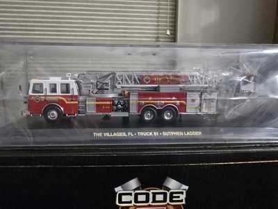 Code 3 Collectibles The Villages Fire Department Sutphen Tower Ladder Truck 51!!