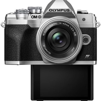 Reconditioned Olympus OM-D E-M10 Mark IV Mirrorless Camera - Silver W lens