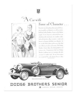 Vintage Auto Poster Wandbild - Classic Dodge Brothers Werbung Fine Art Print