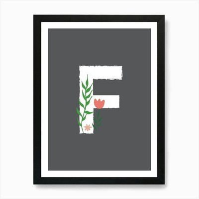 Schlafzimmer Deko weiß Blumen Buchstaben gerahmt Wandbild Poster Leinwanddruck Bild