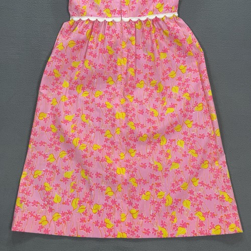 Vtg Lilly Pulitzer Dress Women 12 Pink Floral The Lilly Midi Strap Summer 60s - Picture 6 of 16
