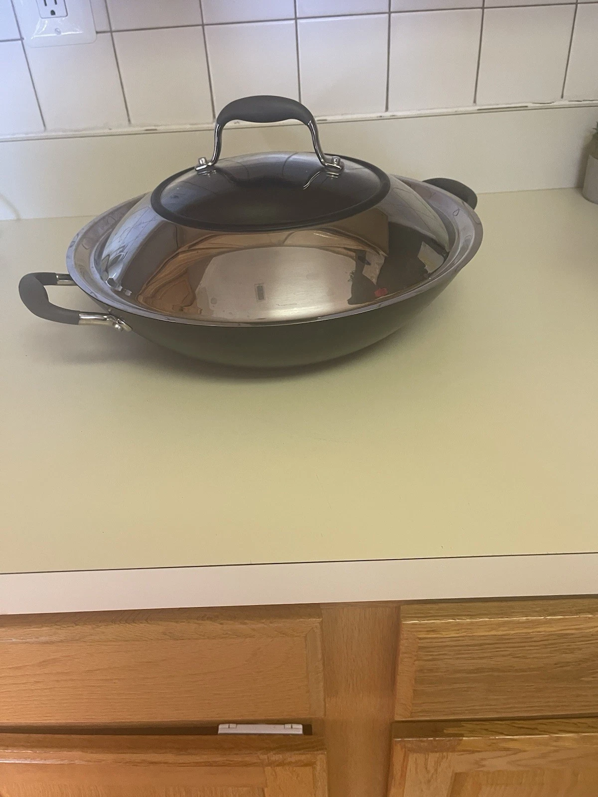 Anolon Advanced 14” Covered Wok, Stir And Fry Pan Nonstick 13 Qt