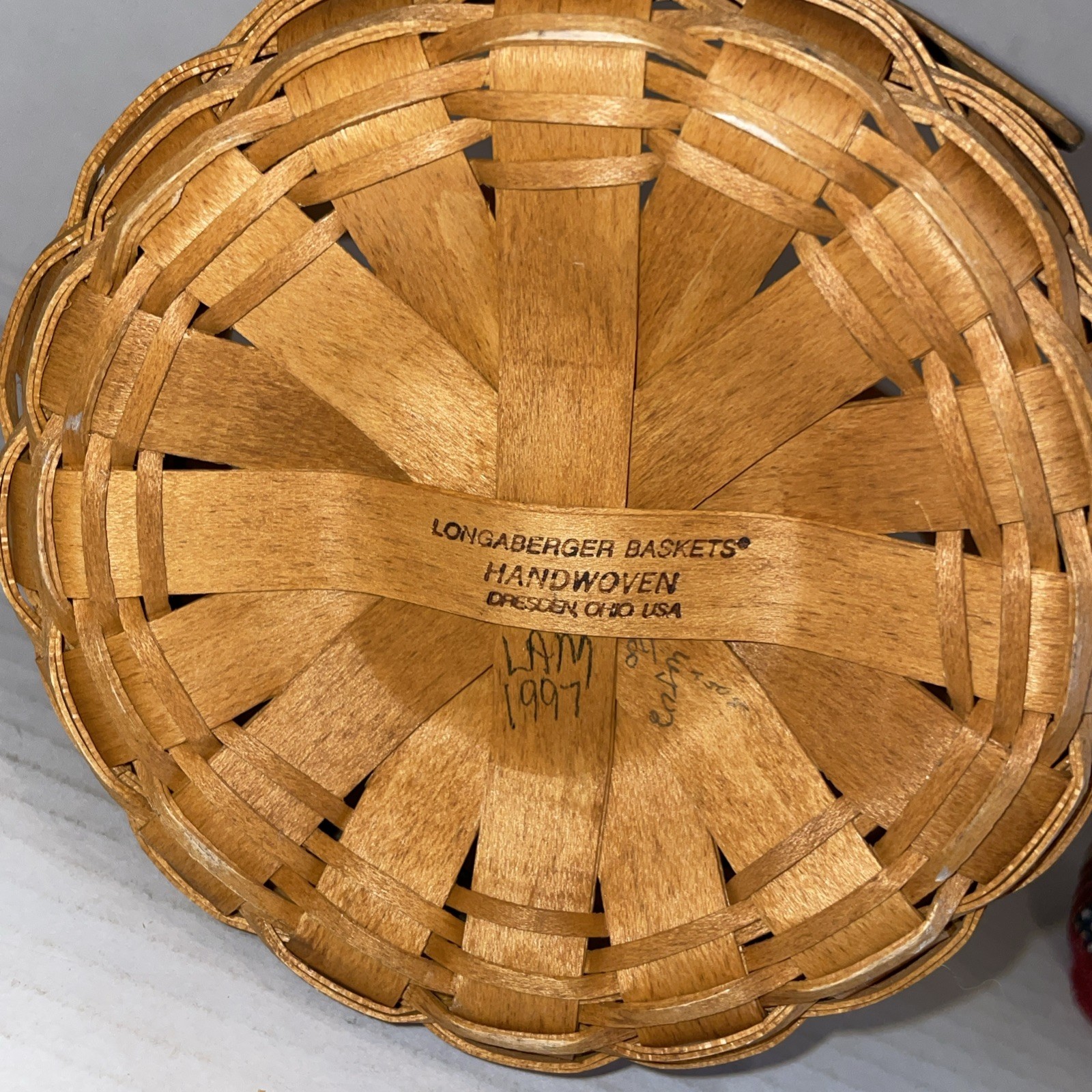 Longaberger 1997 Inaugural Basket with Patriotic Liner
