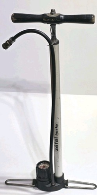 #ad Vintage Zefal HUSKY Floor Pump Alloy 160psi PRESTA Valve $23.95