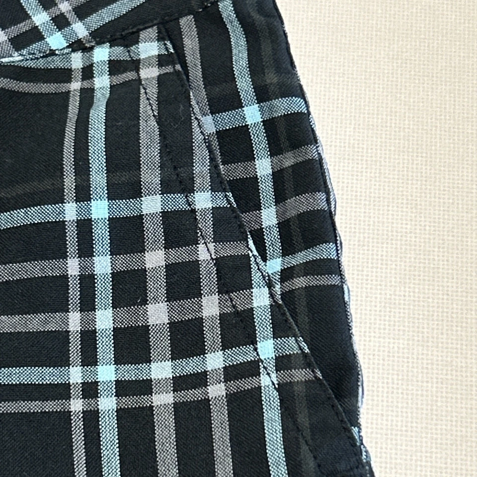 Bermudas a cuadros negras Quicksilver para niños talla 26 y2k años 90 skate surf Grom Foto 3 de 4