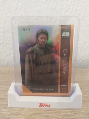 2023 Topps Star Wars Finest Owen Lars FN-48 Ornage Refractor /25