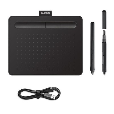 Wacom Intuos S Black   Drawing Tablet with Pen, Stylus Battery-free & Pressure-s