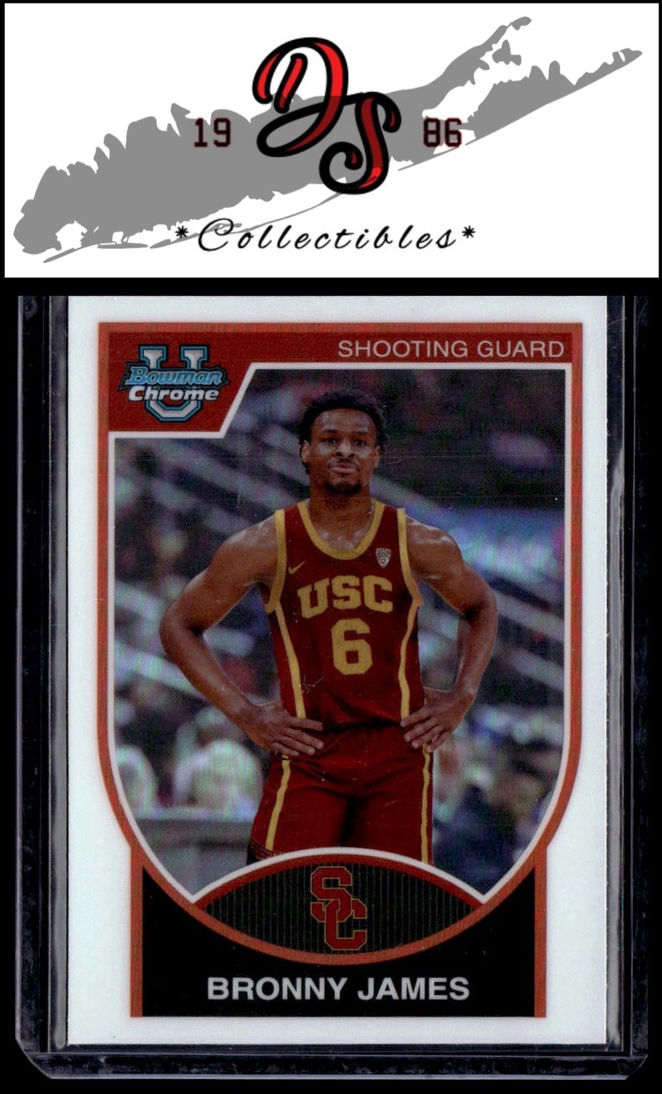 2023-24 Bowman U Chrome #07B-1 Bronny James 2007-08 Bowman Refractor