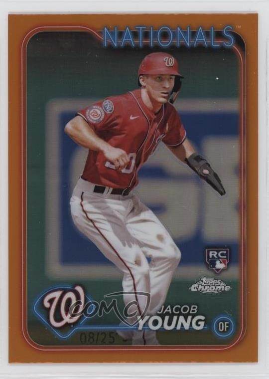 2024 Topps Chrome Orange Refractor 8/25 Jacob Young #264 Rookie RC 18yu