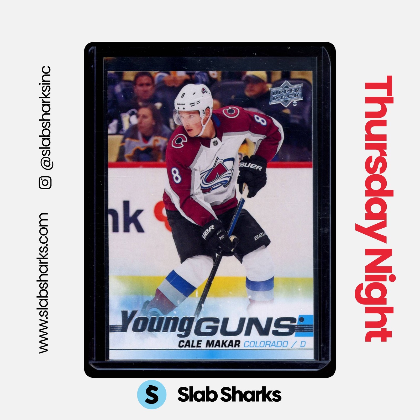 2019-20 UPPER DECK #493 CALE MAKAR YOUNG GUNS RC ROOKIE