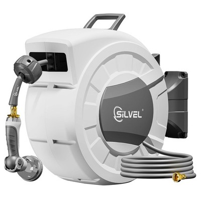 Retractable Garden Hose Reel, 1/2'' x 100ft Wall Mount Heavy Duty Automatic Ho...