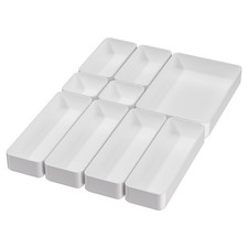 9 Pcs Stackable Drawer Organizer Trays Set Multifunctional Stackable Storage Tra