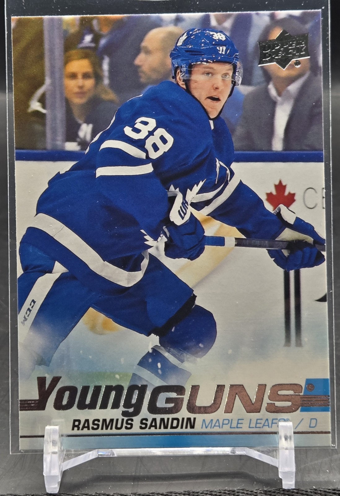2019-20 Upper Deck Series 1 Rasmus Sandin Young Guns RC #222