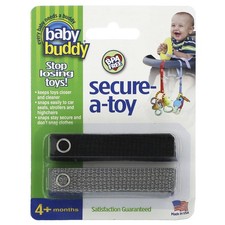 Secure-A-Toy, 4 Months, Black/Gray, 2 Straps