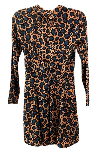 Topshop Women's Dress | Animal Print | Orange | UK Size 6 / XS - Picture 9 of 24