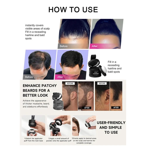 Hair Line Powder Hairline Cover Up Powder Hair Shadow Hair Concealer AU - Picture 6 of 37
