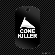 Cone Killer Keychain GI dog tag engraved many colors  drifting jdm time attack