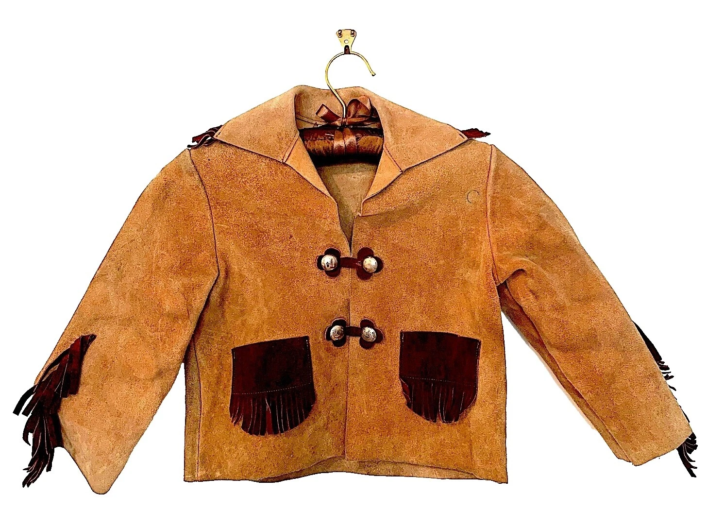 Ropa vintage de ante marrón para Niños