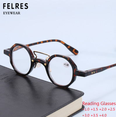 Men Women Round Retro Reading Glasses Clear Lens Full Frame Retro Glasses New