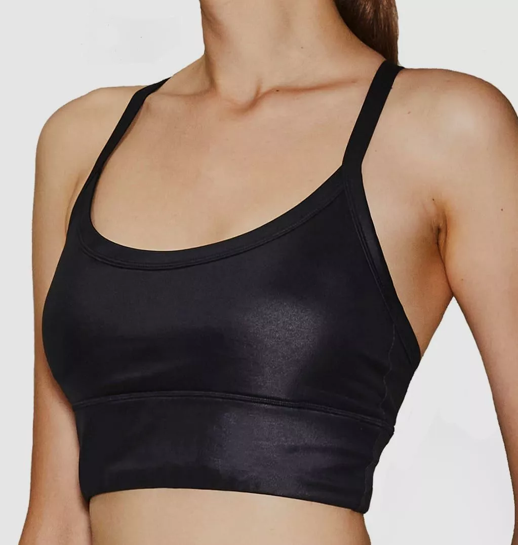 $80 Urban Savage Women's Black Crisscross High-Impact Sports Bra Size Small