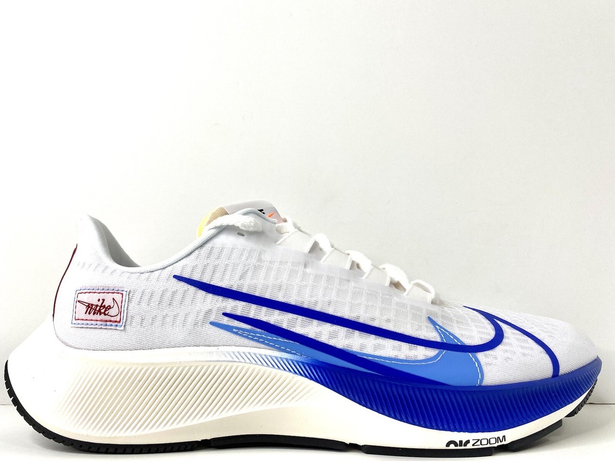 NIKE AIR ZOOM PEGASUS 37 PRM WHITE GAME ROYAL GYM RED SAIL CQ9908