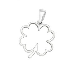 925 Sterling Silver Clover Pendant Necklace Design 7 (Chain Included)