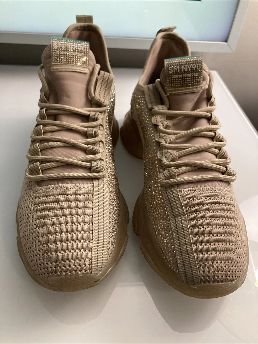 Steve Madden Blush Maxima Sneakers Glitter Rhinestones/SM49498654  