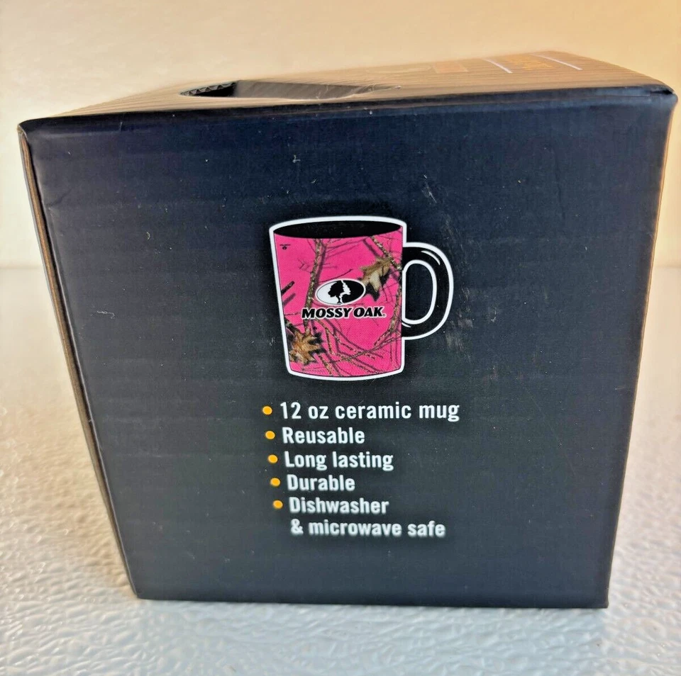 Mossy Oak Break-Up Infinity Pink Camuflaje Cerámica 12 OZ  Taza de café / Nueva Foto 2 de 4