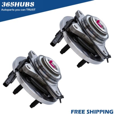 2x Front Wheel Bearing Hub Assembly for 2010 Ford F-150 AWD 6 Lug w/ABS HU515142