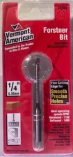 Vermont American 14504 1/4" Wood High Speed Steel Forstner Drill Bit USA
