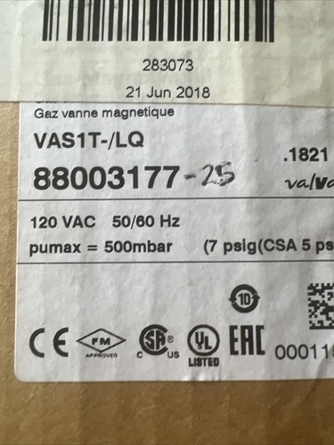 NEW KROM SCHRODER VAS1T-/NQ GAS SOLENOID VALVE 88002361-15 VAS1TNQ - Picture 3 of 3
