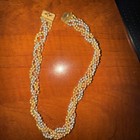 Beautiful Vintage Twisted Choker Chain Necklace and 2 Bracelets Set Rare Retro — photo 3