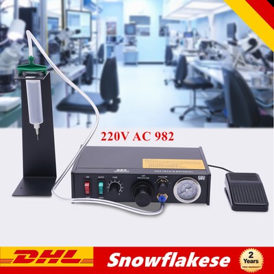 220V 982 Semi-Automatic Glue Dispenser Machine for Yellow Glue Solder Paste