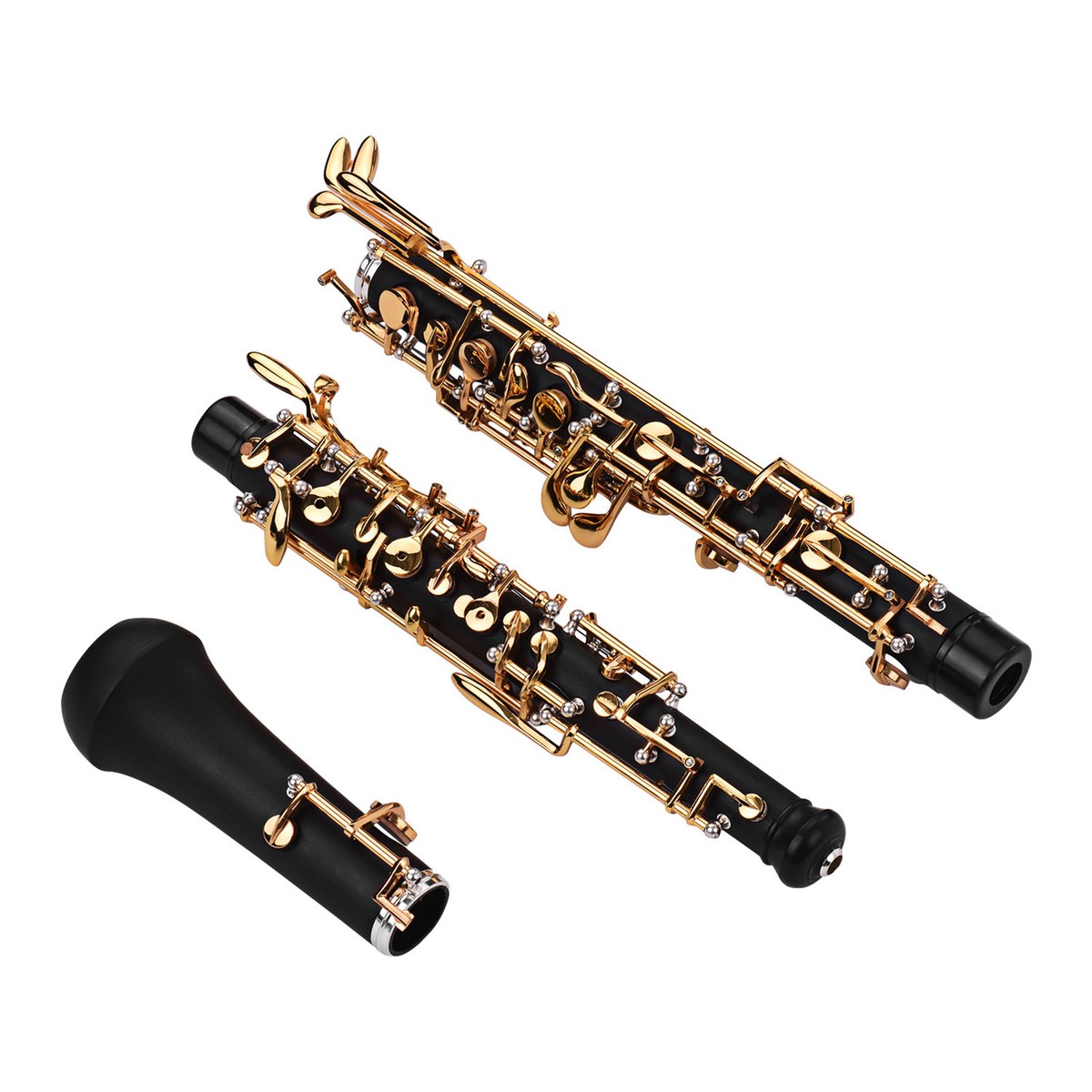 Professional Oboe C Key Semi-automatic Style Gold-Plated Keys Oboe