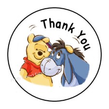 BEAR THANK YOU ENVELOPE SEALS LABELS STICKERS PARTY FAVORS