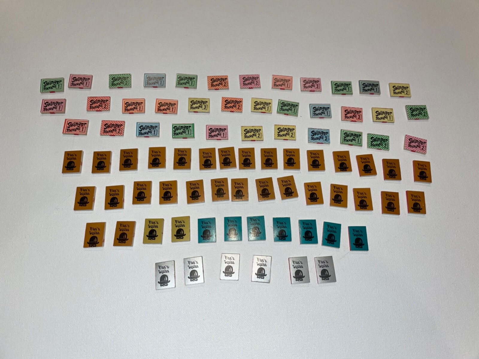 Lot of 81 VINTAGE MINI BOOKS Fibs n squibs & swinger stickers