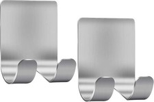 2 Pack Stainless Steel Adhesive Razor Holder Shaver Hanger for Shower Bathroom