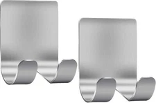 2 Pack Stainless Steel Adhesive Razor Holder Shaver Hanger for Shower Bathroom