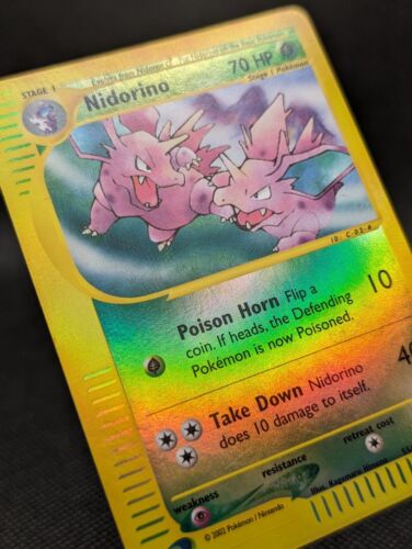 Pokemon TCG Cards Nidorino 55/147 Aquapolis Uncommon - Reverse Holo - EXC - Picture 1 of 23
