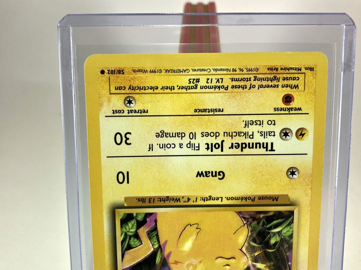 Vintage Pikachu - Base Set - 58/102 - Pokemon Card - EXC / Near