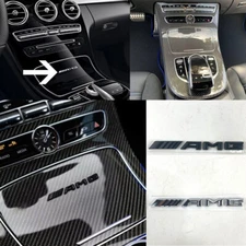3D Chrome AMG Badge Interior Dash Sticker Decal Emblem For Race Sports Car